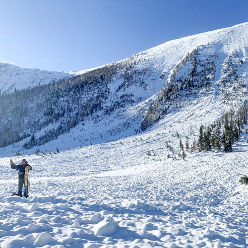 Tent Ridge size 4 avalanche, Complex Terrain